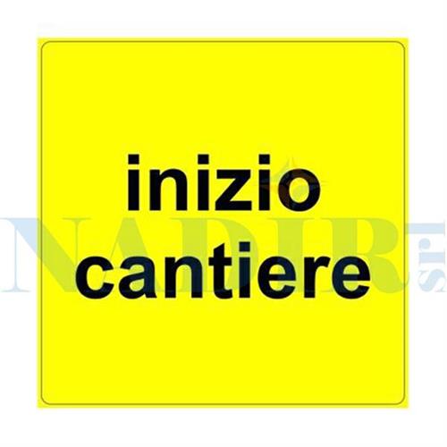 SEGNALE INIZIO CANTIERE CM.60X40 FIG.455 CLASSE 1