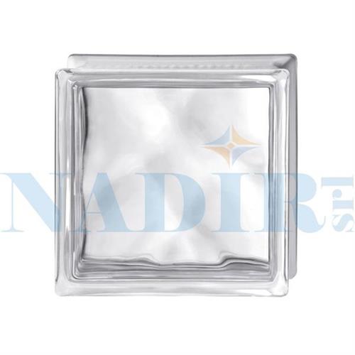GLASS BLOCK ONDULATO NEUTRO 190X190X80 EUROPEO CERTIFICATO CE