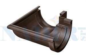 ANGOLO UNIVERSALE 90° PER GRONDA CON GUARNIZIONI PVC TESTA DI MORO