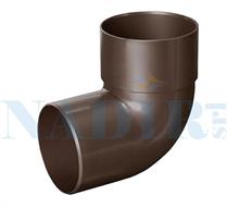 CURVA 87° GRONDA PVC TESTA DI MORO ø80