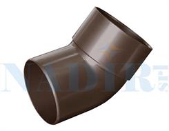 CURVA 45° GRONDA PVC TESTA DI MORO ø80