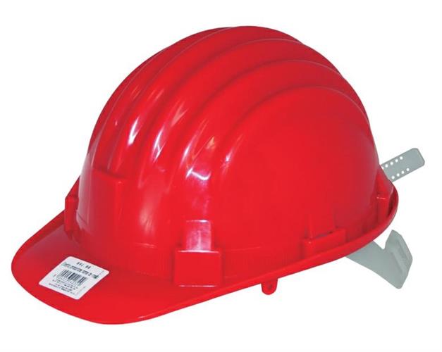 ELMETTO ROSSO CON FASCIA DI REGOLAZIONE CONFORME 89/686/CEE