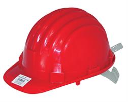 ELMETTO ROSSO CON FASCIA DI REGOLAZIONE CONFORME 89/686/CEE