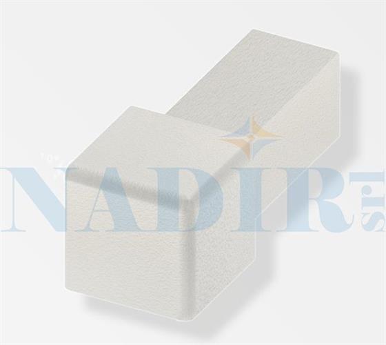 CAPSULA QUADRA ALLUMINIO EFFETTO PIETRA BEIGE DOLOMITE H.10 BL 2PZ