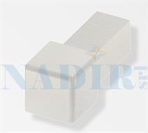 CAPSULA QUADRA ALLUMINIO EFFETTO PIETRA BEIGE DOLOMITE H.10 BL 2PZ