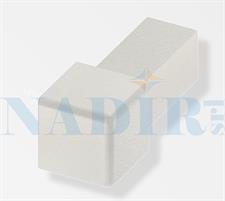 CAPSULA QUADRA ALLUMINIO EFFETTO PIETRA BEIGE DOLOMITE H.10 BL 2PZ