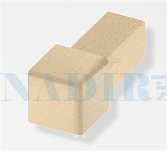 CAPSULA QUADRA ALLUMINIO EFFETTO PIETRA SABBIA H.10 BL 2PZ
