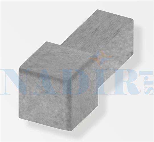 CAPSULA QUADRA ALLUMINIO EFFETTO PIETRA CEMENTO H.10 BL 2PZ