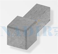 CAPSULA QUADRA ALLUMINIO EFFETTO PIETRA CEMENTO H.10 BL 2PZ