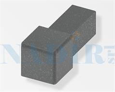 CAPSULA QUADRA ALLUMINIO EFFETTO PIETRA ANTRACITE H.10 BL 2PZ