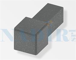 CAPSULA QUADRA ALLUMINIO EFFETTO PIETRA ANTRACITE H.10 BL 2PZ