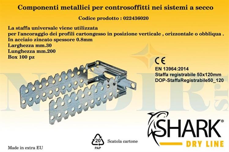 STAFFA DISTANZIATORE UNIVERSALE CM.3-20 AKIFIX NAMCP01014K