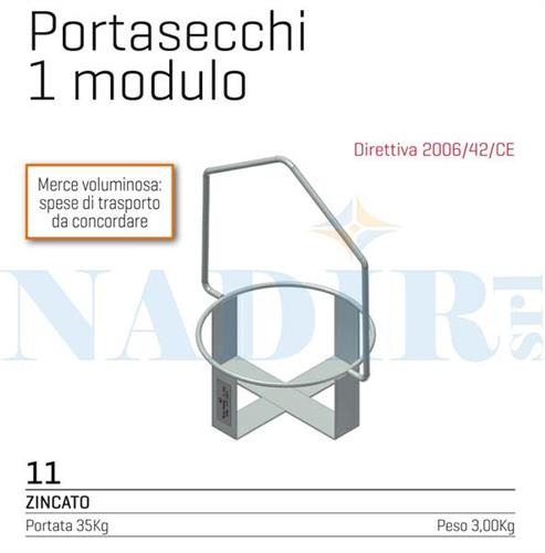 PORTA SECCHIO ACCIAIO 1 MODULI C.S.C. ART.11