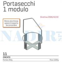 PORTA SECCHIO ACCIAIO 1 MODULI C.S.C. ART.11