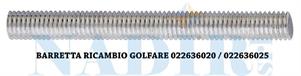 BARRETTA RICAMBIO GOLFARE PONTEGGI FEMMINA M12X90
