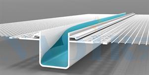 PROFILO DECORATIVO PVC CON RETE FUGA MM.20X20 H.250 CM