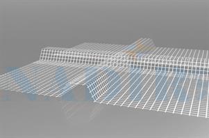 PROFILO CROCE IN RETE FIBRA PER FUGHE U SHLBP-U3 CM.24X19