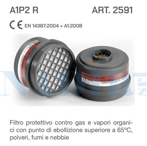 FILTRO SINGOLO A BAIONETTA 2591 RESPIRATORI MILLA A1P2