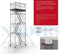 PONTEGGIO + KIT SBARCO SYSTEM RAMPE H.650 BASE CM.120X200 EN1004