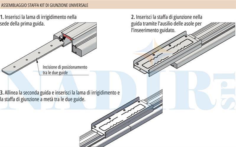 STAFFA TRASFORMAZIONE ANTA UNICA A DOPPIA CONTROTELAIO SHARK