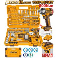 SET AVVITATORE MASSA BATTENTE 1/2 INGCO 500NM VALIGIA 152 PEZZI