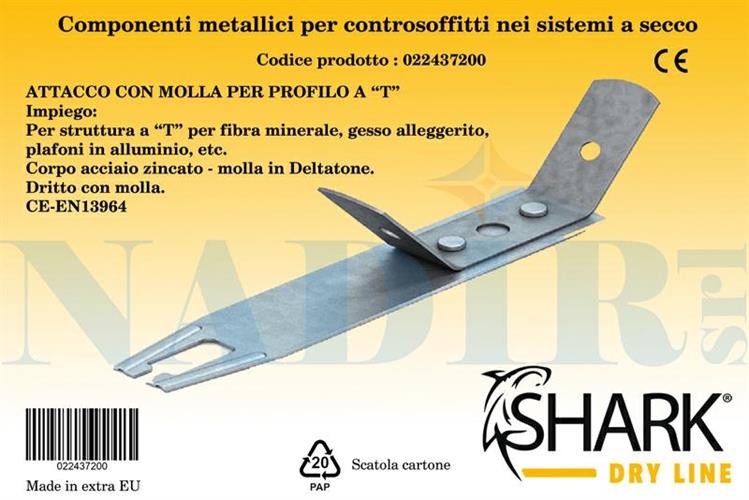 GANCIO SOSPENSIONE CON MOLLE X PROFILO A T SHARK DRY LINE