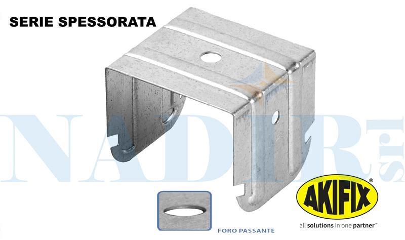 CAVALIERE ALTO BORDI ARROTONDATI FORO PASSANTE ø6 AKIFIX NAMCSU08005