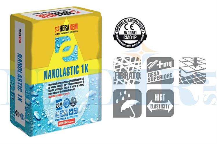 IMPERMEABILIZZANTE CEMENTIZIO NANOLASTIK 1K MONOCOMPONENTE KG.20