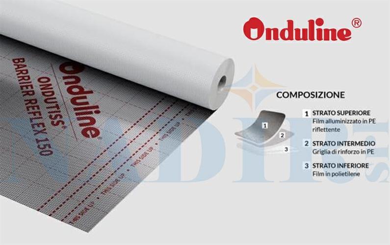 ONDULINE SCHERMO BARRIERA VAPORE REFLEX150 SD70 MT.1.5X50