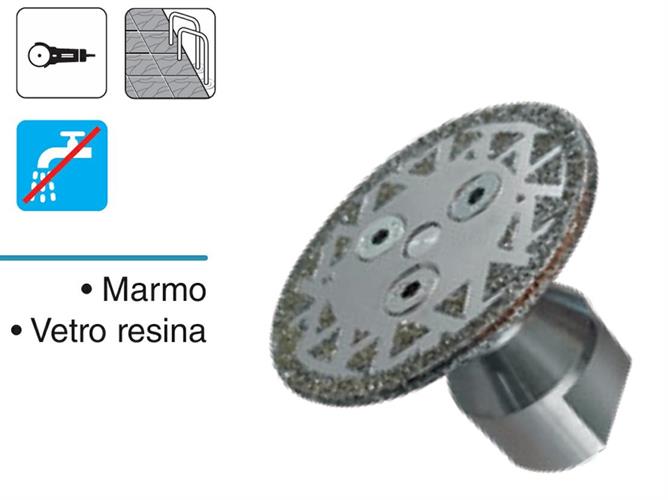 DISCO DIAMANTATO M14 LAVORI DI PRECISIONE ø50 MARMO-VETRORESINA