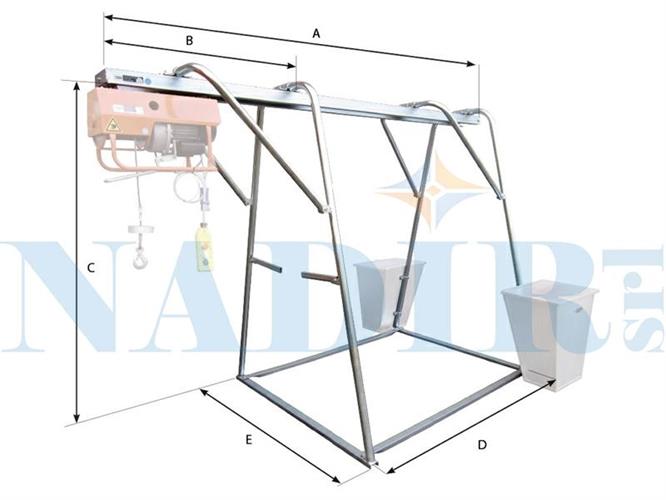 CAVALLETTO PER ELEVATORE OFFICINE IORI DM500E PORTATA KG.500