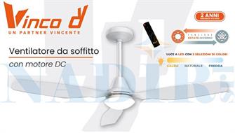 VENTILATORE DA SOFFITTO 42W + LUCE 14W + TELECOMANDO + TIMER