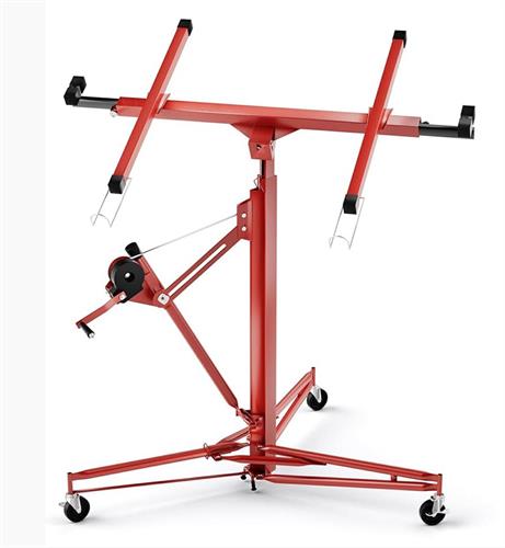 ALZALASTRA TELESCOPICO A CREMAGLIERA CON RUOTE H.330MAX PORTATA 68KG