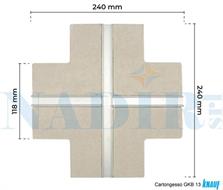 PANNELLO CARTONGESSO KNAUF GKB 13 STRISCIA LED CROCE