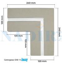 PANNELLO CARTONGESSO KNAUF GKB 13 STRISCIA LED ANGOLARE