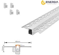 PROFILO LINEARE INCASSO CARTONGESSO CM.200 PER STRIP LED MM.10