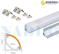 PROFILO ANGOLARE CARTONGESSO CM.200 PER STRIP LED MM.10