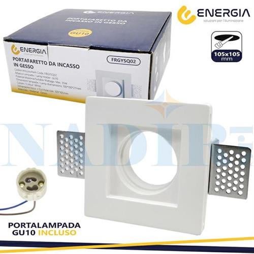 PORTAFARETTO GESSO LED INCASSO CARTONGESSO QUADRO 100