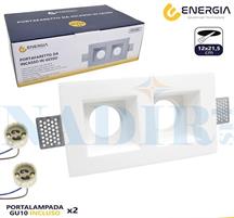 PORTAFARETTO GESSO LED INCASSO CARTONGESSO QUADRO DOPPIO 120X215