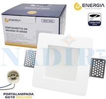 PORTAFARETTO GESSO LED INCASSO CARTONGESSO QUADRO 120 SATINATO