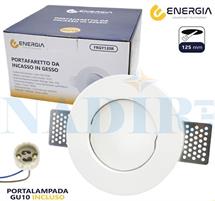 PORTAFARETTO GESSO LED INCASSO CARTONGESSO TONDO 120 SATINATO
