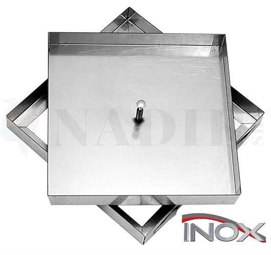 SIGILLO INOX AISI 304 LEGGERO SP10/10+BULLONE 23X23X5