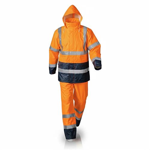 COMPLETO PLUVIO POLIURETANO ALTA VISIBILITA' ARANCIO TG.XXXL