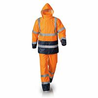 COMPLETO PLUVIO POLIURETANO ALTA VISIBILITA' ARANCIO TG.XXXL