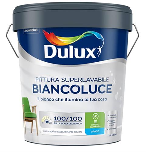 IDROPITTURA INTERNI SUPERLAVABILE DULUX BIANCOLUCE LT.14