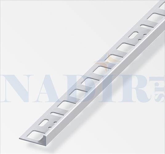 PROFILO L TERMINALE ALLUM. H12,5 SATINATO ARGENTO CM.250