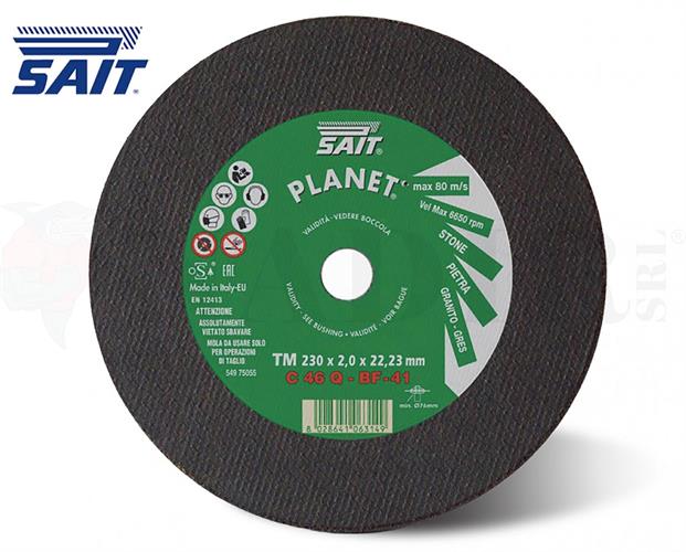 DISCO ABRASIVO PIANO SAIT PLANET-TM C 46 Q MARMO ø230X2.0MM