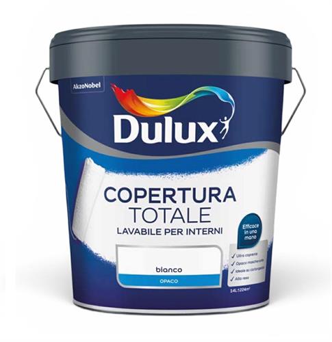 IDROPITTURA INTERNI CARTONGESS.LAVABILE DULUX COPERTURA TOTALE LT.14