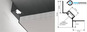 PROFILO ANGOLARE CARTONGESSO CM.200 PER STRIP LED PROSHADOW NERO