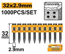 CHIODI CALCESTRUZZO NO GAS INGCO ø2.9X32MM SCATOLA 1000PZ